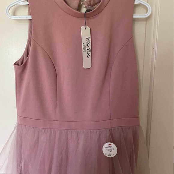 NWT CHI CHI LONDON PINK HIGH LOW DRESS (US SIZE 6 / MED) PETITE - Picture 5 of 10